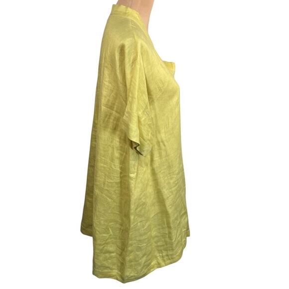 NWT Amelline‎ Dolman Linen Top Yellow XL Lightweight Lagenlook Artistic Layering - Picture 3 of 8